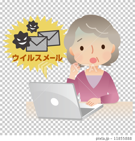 病毒郵件計算機女老人 11855888