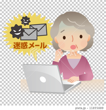 垃圾郵件個人電腦女老人 垃圾郵件個人電腦女老人 11855889