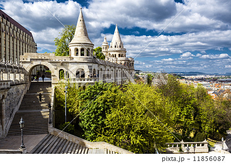 Fisherman's Bastion. Budapest city. Hungary 11856087