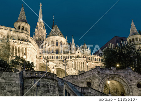 Fisherman's Bastion at night. Budapest, Hungary Fisherman's Bastion at night. Budapest, Hungary 11856107