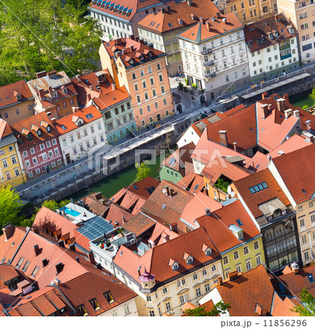 Panorama of Ljubljana, Slovenia, Europe. 11856296