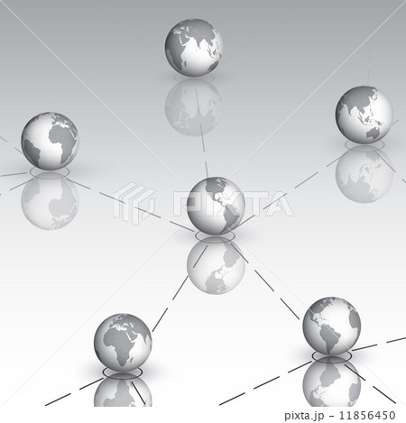 Set of globe world map with shadow vector Set of globe world map with shadow vector 11856450