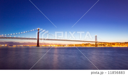 panorama of Lisbon cityscape and Bridge 11856883