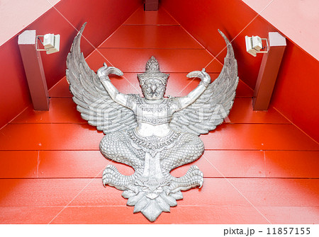 Thai lanna garuda lacquer work silver 11857155