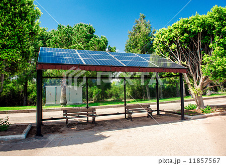 Eco-friendly solar bus stop 11857567