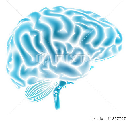 Glowing blue brain concept 11857707