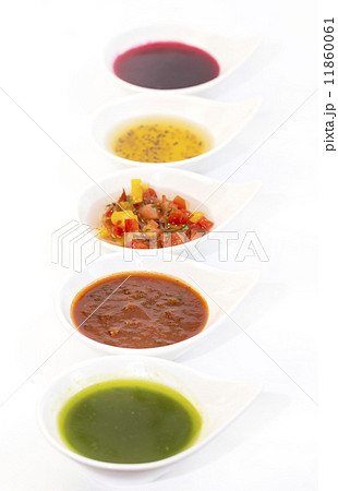sauces on a white background in the restaurant sauces on a white background in the restaurant 11860061