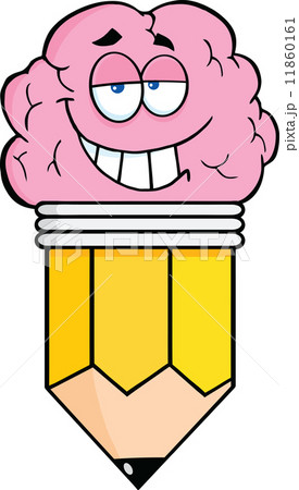 Clever Pencil Cartoon Character 11860161