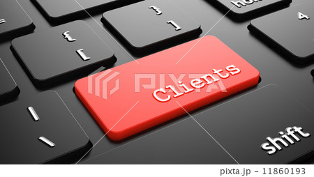 Clients on Red Keyboard Button. Clients on Red Keyboard Button. 11860193