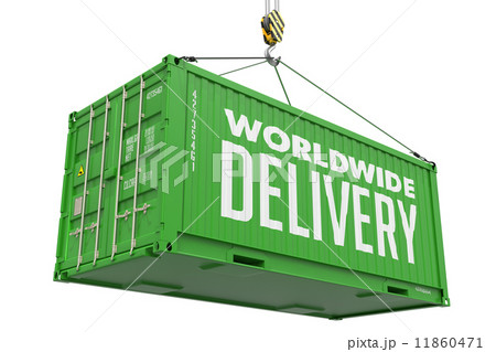 World Wide Delivery - Green Container. World Wide Delivery - Green Container. 11860471