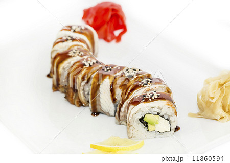delicious seafood sushi at a Japanese restaurant delicious seafood sushi at a Japanese restaurant 11860594