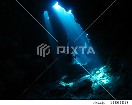 沖縄慶良間諸島の水中洞窟 沖縄慶良間諸島の水中洞窟 11861813
