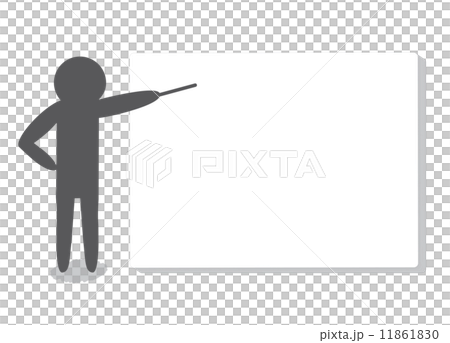 Pictogram of the person pointing to the whiteboard 11861830