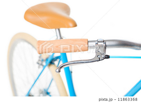 Stylish womens blue bicycle isolated on white 11863368