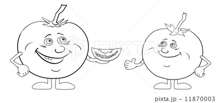 Character tomatoes friends, outline 11870003