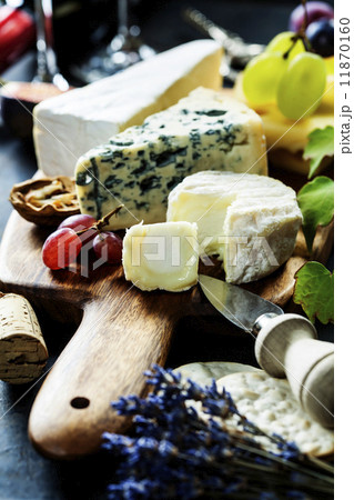Wine, grape and cheese 11870160