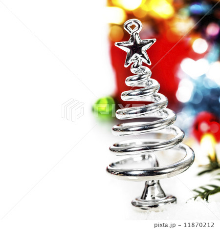 Silver stylized Christmas tree 11870212