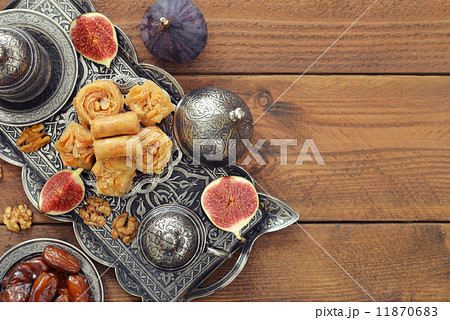 Oriental sweets with coffee Oriental sweets with coffee 11870683