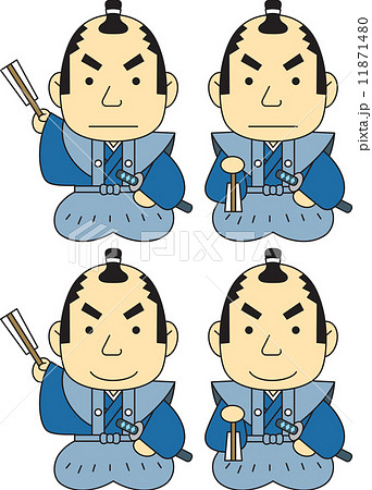 お奉行様 セットのイラスト素材