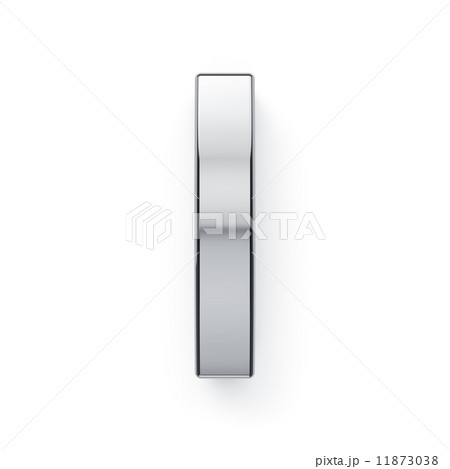 3d render of metalic alphabet letter simbol - I 11873038