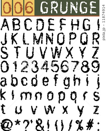 Grunge Alphabet, Font Set Grunge Alphabet, Font Set 11874914
