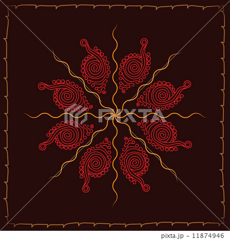 Folk Circular, Tribal Design, Motif, Wall Painting 11874946
