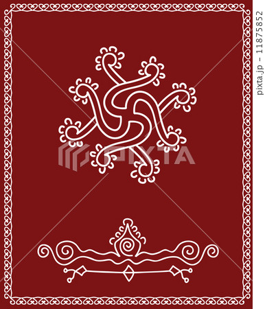 Folk, Tribal Design, Motif, Wall Painting 11875852
