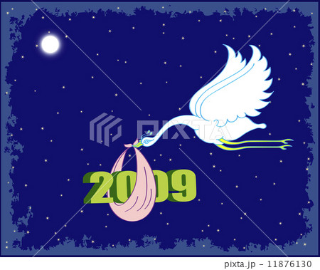 Bird Delivering Two Thousand Nine New Year 11876130