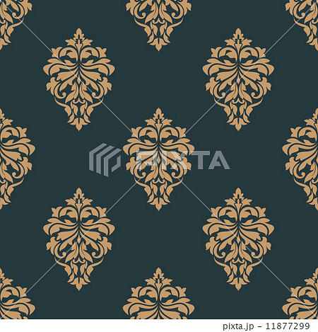 Retro ochre seamless pattern 11877299