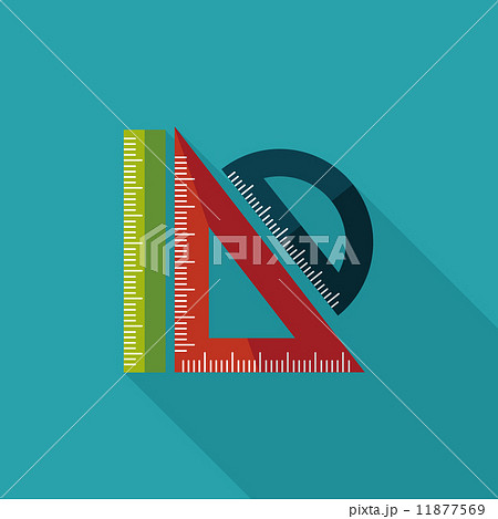 Ruler flat icon with long shadow,eps10 Ruler flat icon with long shadow,eps10 11877569