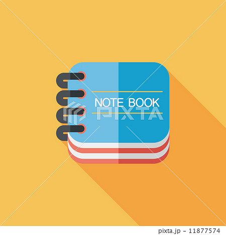 notebook flat icon with long shadow,eps10 11877574