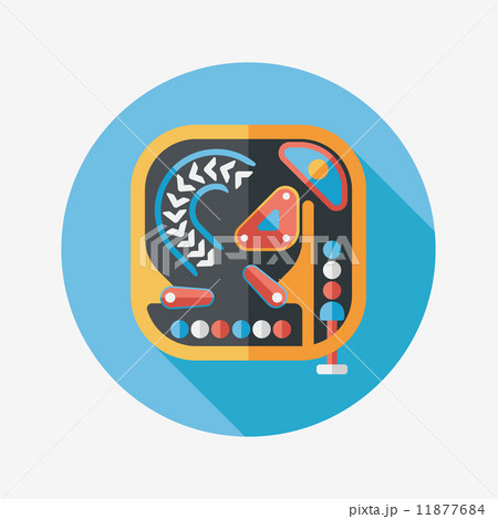 Pinball flat icon with long shadow,eps10 11877684