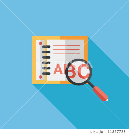search Dictionary book flat icon with long shadow,eps10 11877723