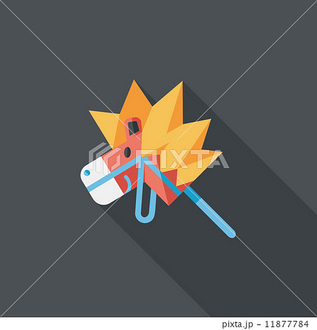 toy horse flat icon with long shadow,eps10 11877784