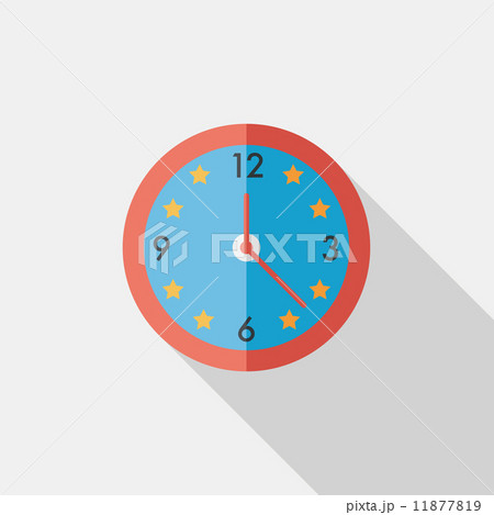Clock flat icon with long shadow,eps10 Clock flat icon with long shadow,eps10 11877819