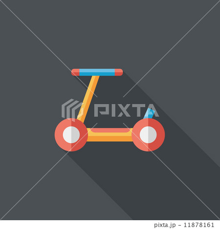scooter flat icon with long shadow scooter flat icon with long shadow 11878161