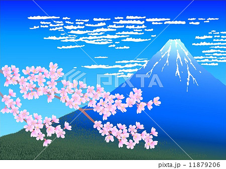 桜と富士山 11879206