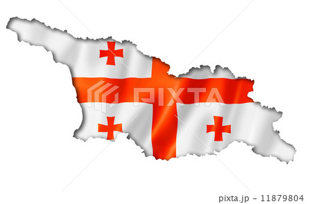 Georgian flag map 11879804