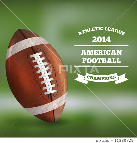 American Football On Blured Background Vectorのイラスト素材