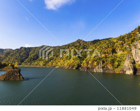 豊平峡の秋(湖・横) 豊平峡の秋(湖・横) 11881049