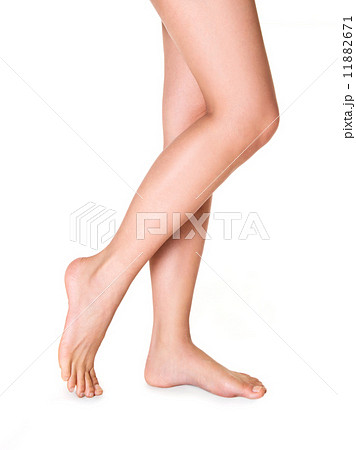 女性の綺麗な足の写真素材
