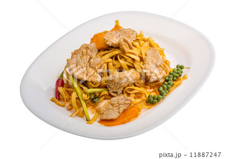 Fried noodles with pork Fried noodles with pork 11887247