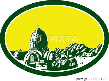 Great Synagogue of Florence Woodcut 11889197