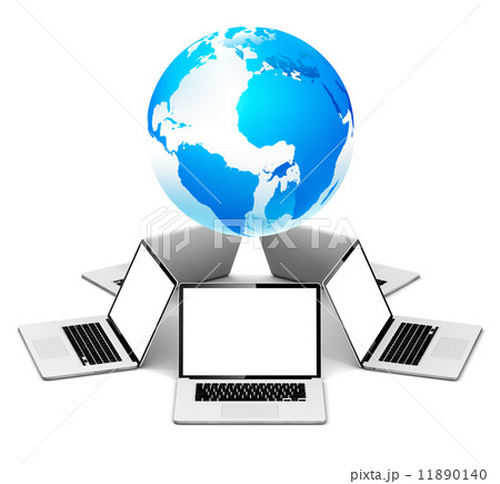 Global networking with laptop Global networking with laptop 11890140