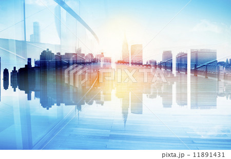 Abstract View of Urban Scene and Skyscrapers Abstract View of Urban Scene and Skyscrapers 11891431