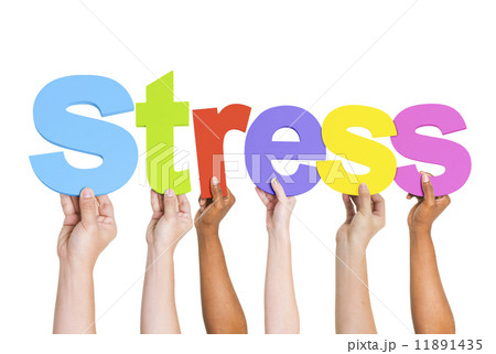 Multiethnic Hands Holding the Word Stress Multiethnic Hands Holding the Word Stress 11891435