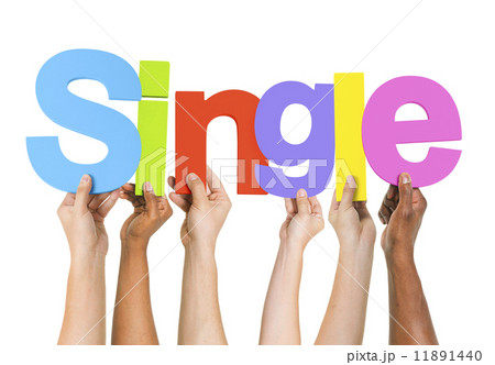 Diverse Hands Holding the Word Single 11891440