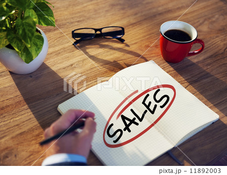 Man with Note Pad and Sale Concepts Man with Note Pad and Sale Concepts 11892003