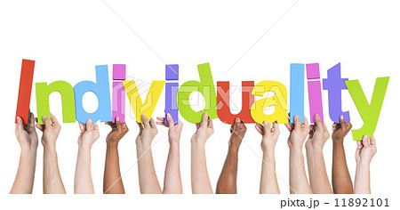 Multiethnic Group of Hands Holding Individuality 11892101