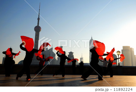 Traditional Chinese Dance with Fans 11892224